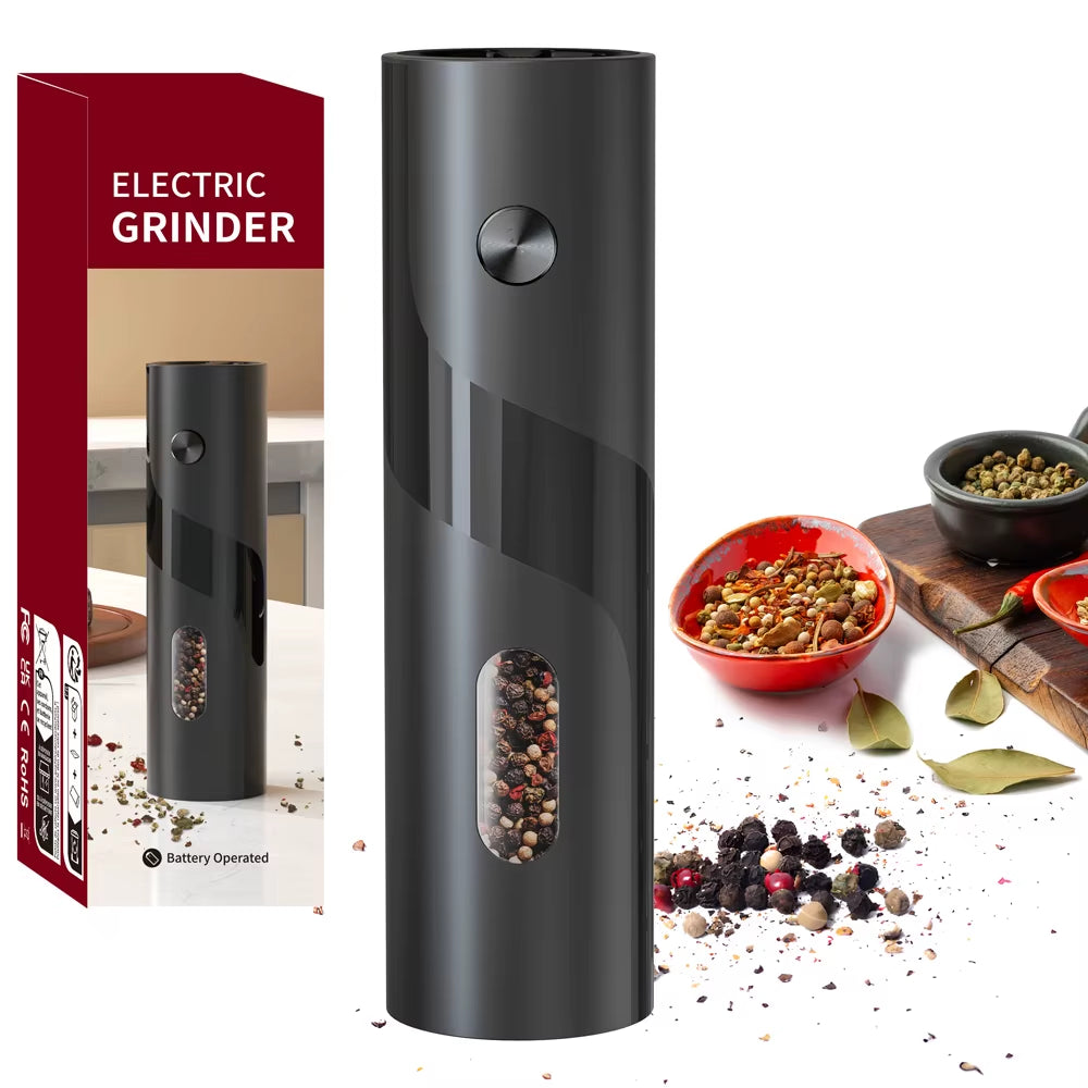 Rechargeable Electric Salt and Pepper Grinder with Adjustable Ceramic Burr and LED