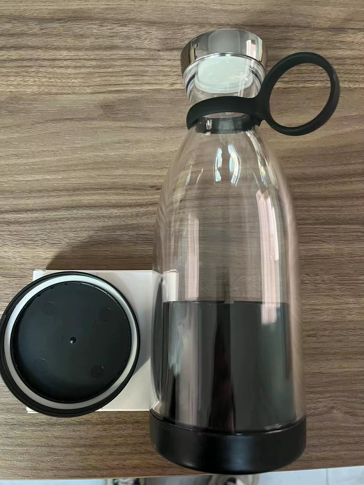 350 ml Portable Electric Blender, Rechargeable Mini Fruit Juicer with 4 Blades