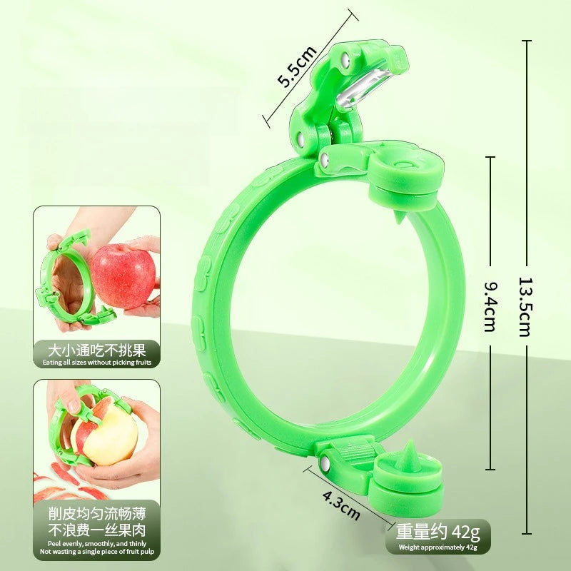 Handheld Rotary Apple Peeler and Spiral Slicer, Manual Fruit Peeler and Corer