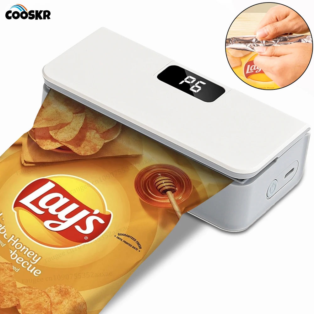 Mini 2-in-1 Heat Bag Sealer and Cutter, Rechargeable Portable Food Bag Sealing Machine