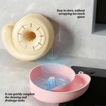 Rotating Fruit and Vegetable Washing Basket, Salad Spinner and Food Strainer
