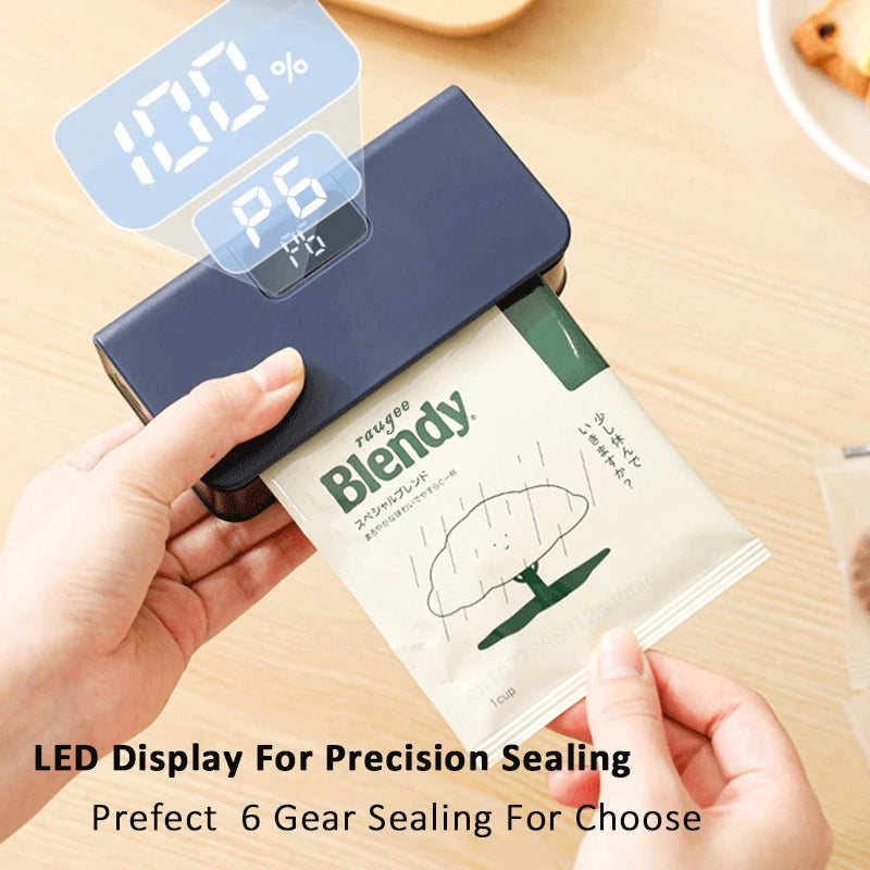 Mini 2-in-1 Heat Bag Sealer and Cutter, Rechargeable Portable Food Bag Sealing Machine
