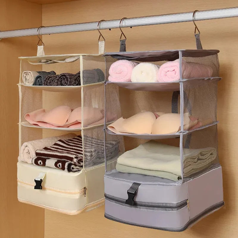 Hanging Travel Clothes Organizer, Garment Storage Bag for Clothes, Underwear and Accessories