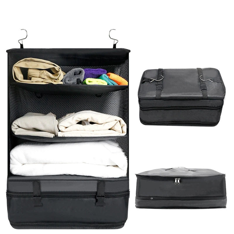 Hanging Travel Clothes Organizer, Garment Storage Bag for Clothes, Underwear and Accessories