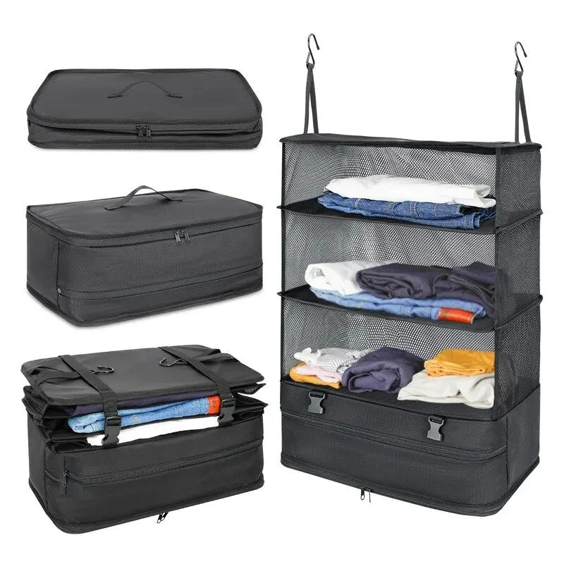 Hanging Travel Clothes Organizer, Garment Storage Bag for Clothes, Underwear and Accessories