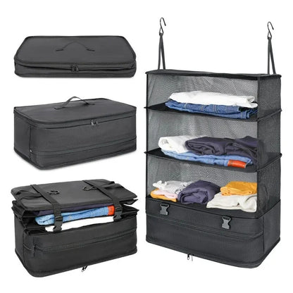 Hanging Travel Clothes Organizer, Garment Storage Bag for Clothes, Underwear and Accessories