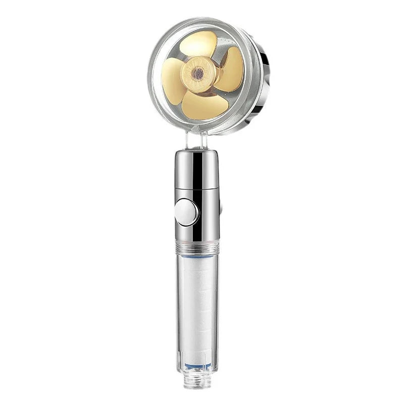 360° Rotating High-Pressure Turbo Shower Head, Water-Saving Bathroom Shower Head