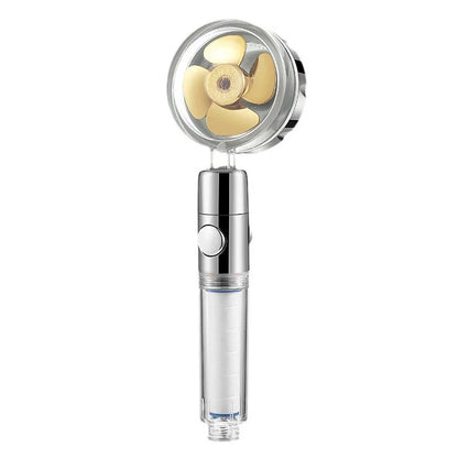 360° Rotating High-Pressure Turbo Shower Head, Water-Saving Bathroom Shower Head