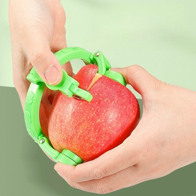 Handheld Rotary Apple Peeler and Spiral Slicer, Manual Fruit Peeler and Corer