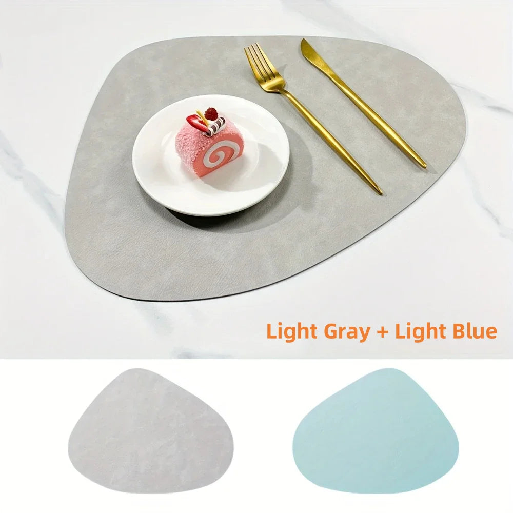 Round Faux Leather Placemats