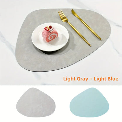 Round Faux Leather Placemats