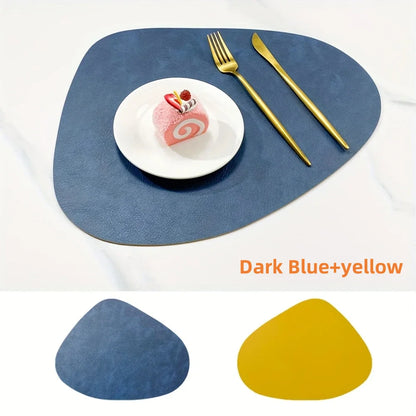 Round Faux Leather Placemats