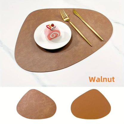 Round Faux Leather Placemats
