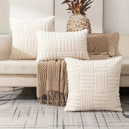 Boho Faux Fur Plush Pillow Cover