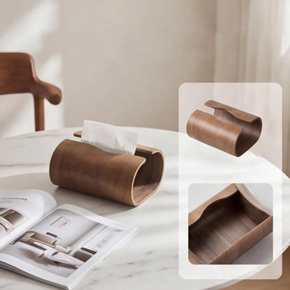 Natural Wood Tissue Box Holder