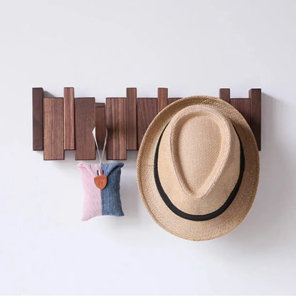 Piano Key Wood Wall Coat Rack
