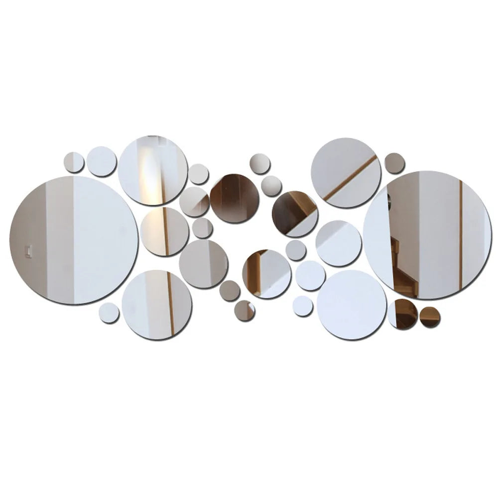 3D Acrylic Mirror Wall Stickers Set