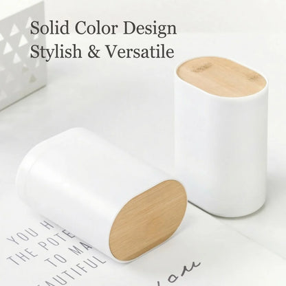 Pop-Up Toothpick Holder with Bamboo Lid