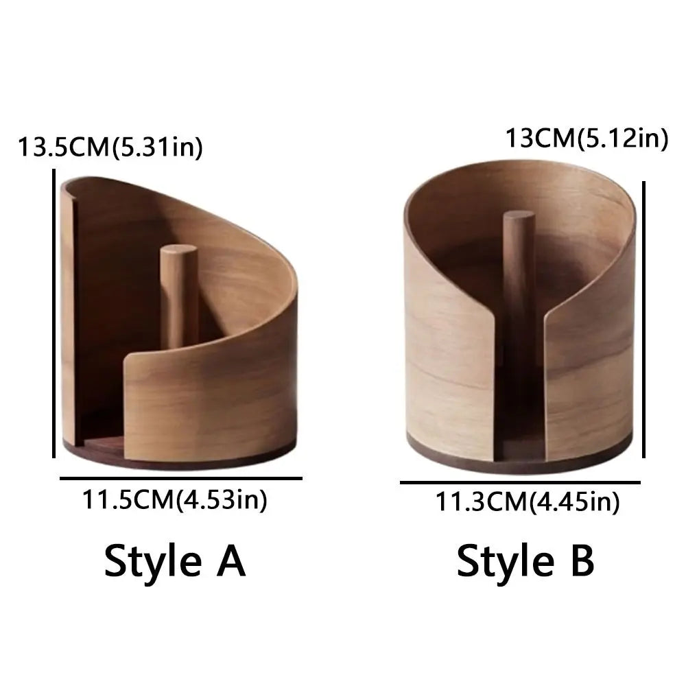 Wooden Paper Towel Holder, Anti-Slip Base