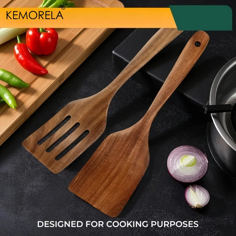 Wooden Baking Spatula Set of 2