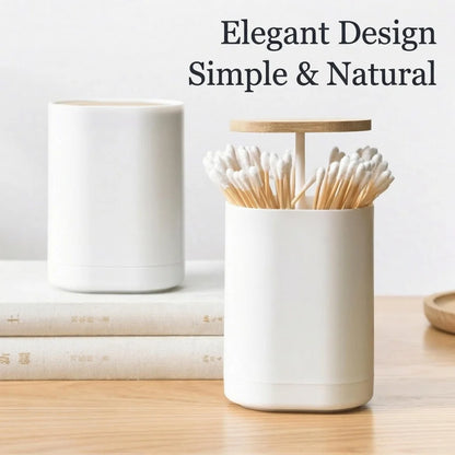 Pop-Up Toothpick Holder with Bamboo Lid