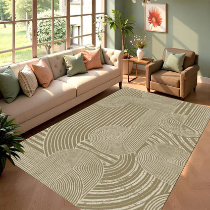 Boho Geometric Striped Area Rug