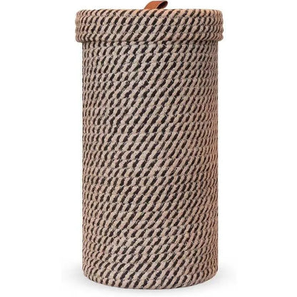 Woven Toilet Paper Stand with Storage Lid
