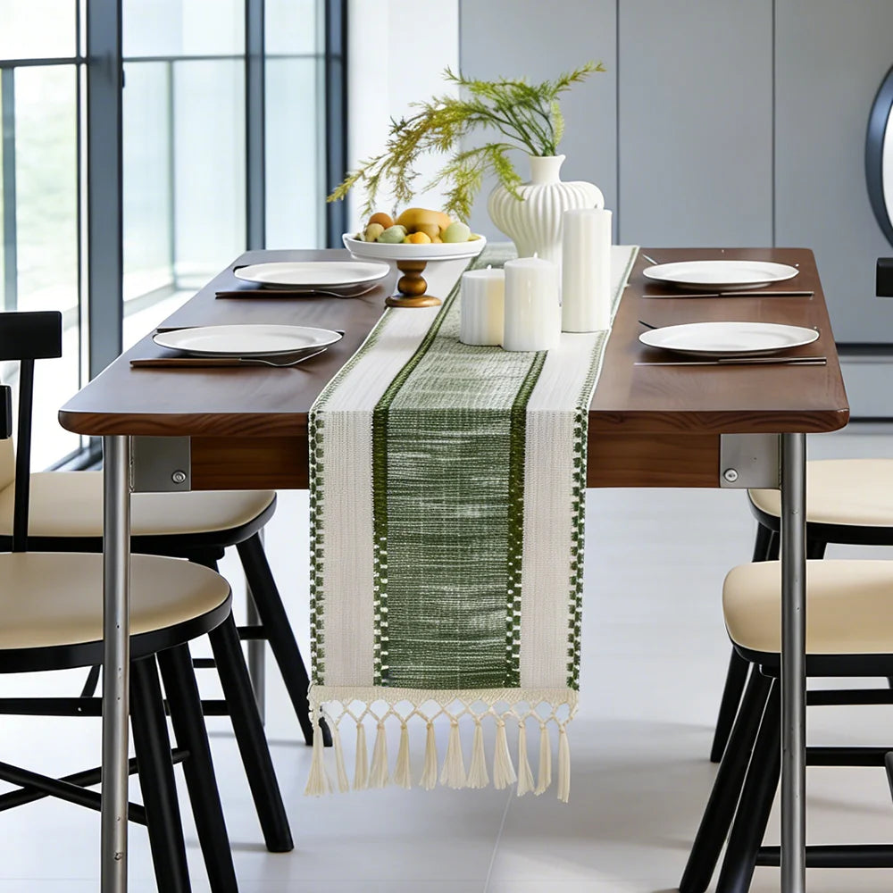 Boho Striped Table Runner