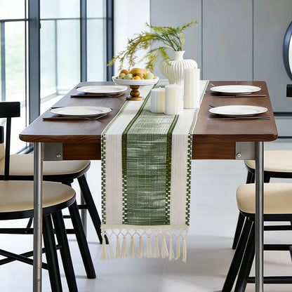 Boho Striped Table Runner