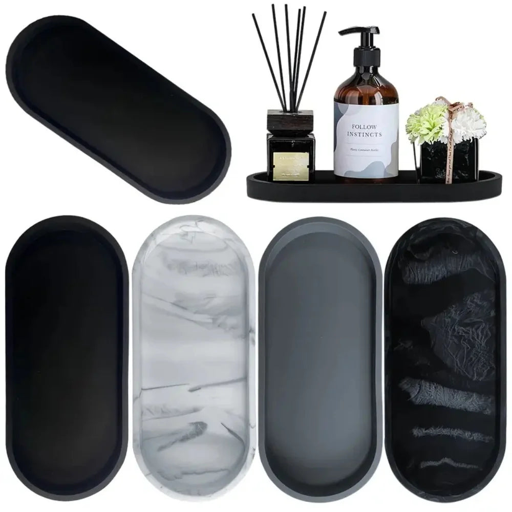 Silicone Bathroom Vanity Organizer Tray