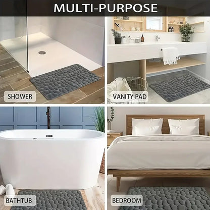 3D Cobblestone Non-Slip Bath Mat