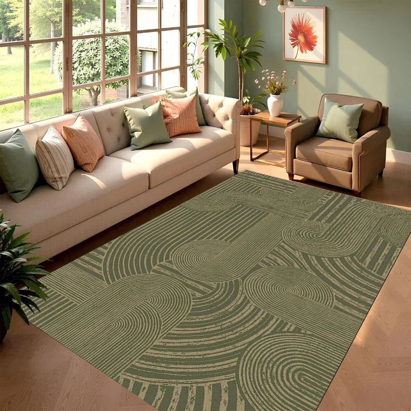 Boho Geometric Striped Area Rug