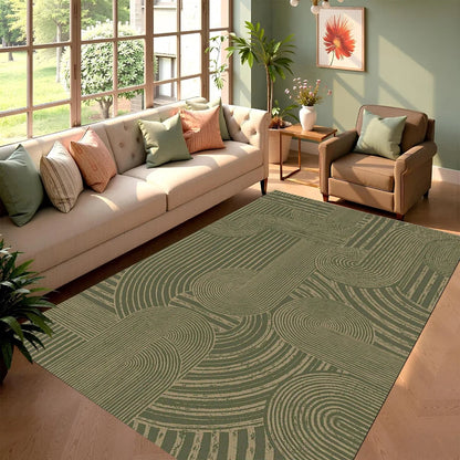 Boho Geometric Striped Area Rug