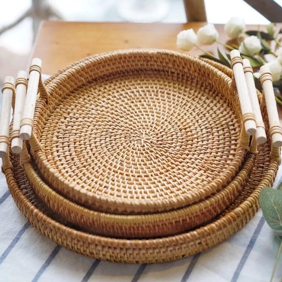 Handwoven Rattan Storage Basket