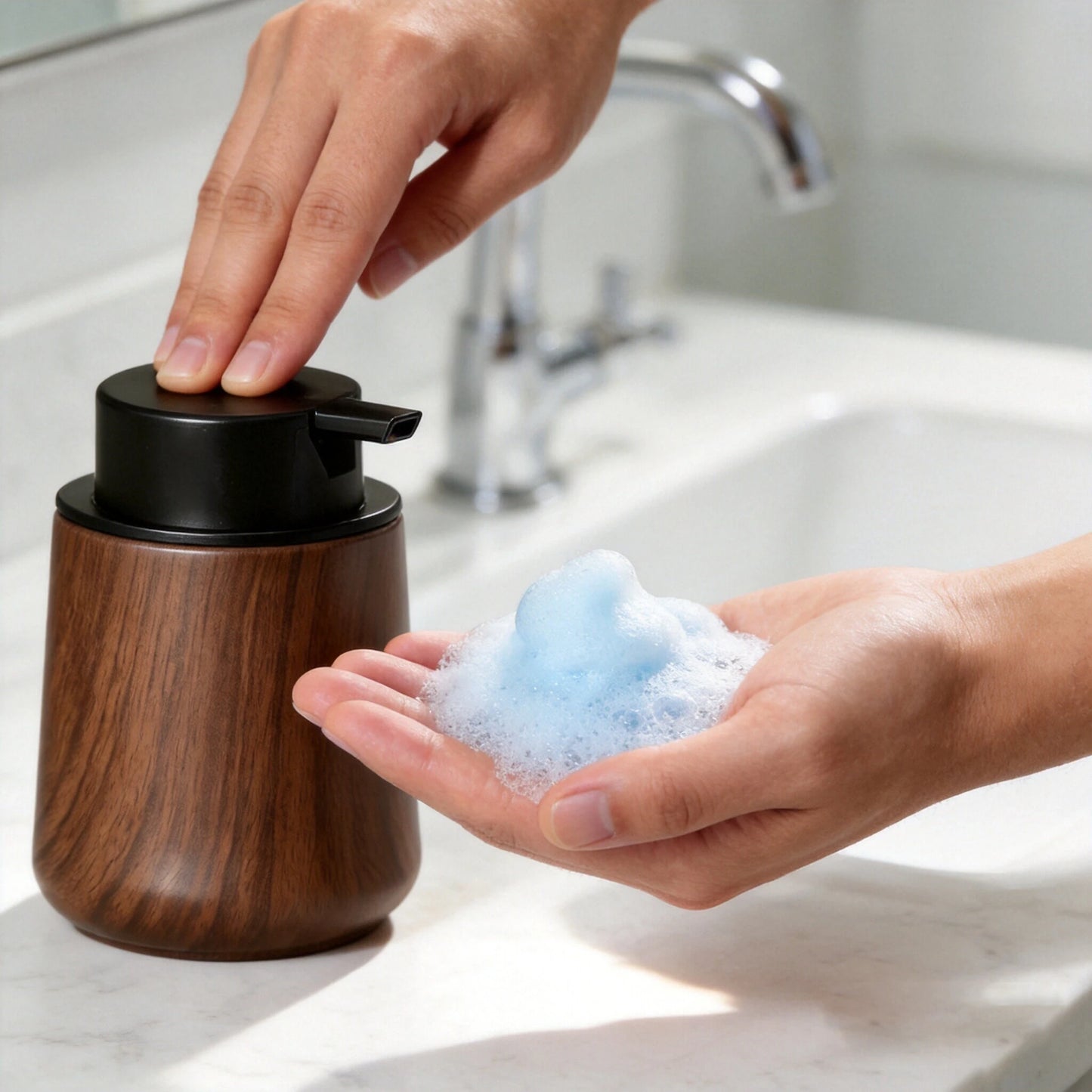 Soap Dispenser & Cup Organizer Set