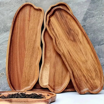 Cloud-Shaped Wooden Tea Tray