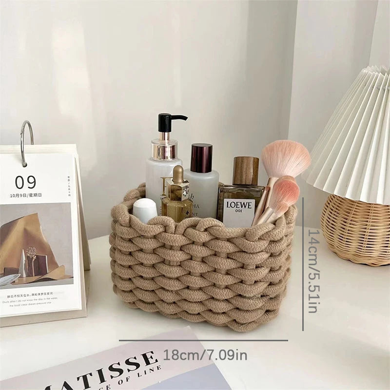 Handwoven Cotton Rope Storage Basket