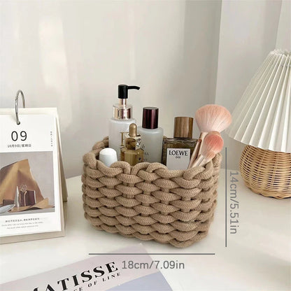 Handwoven Cotton Rope Storage Basket