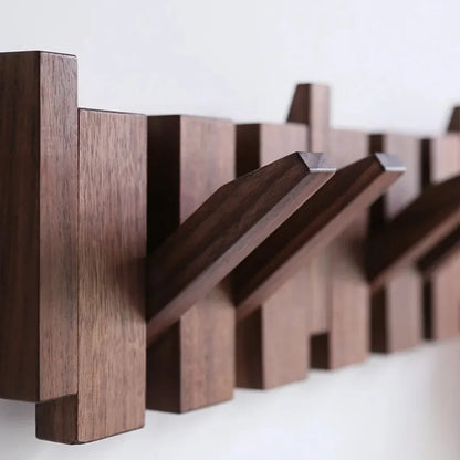 Piano Key Wood Wall Coat Rack