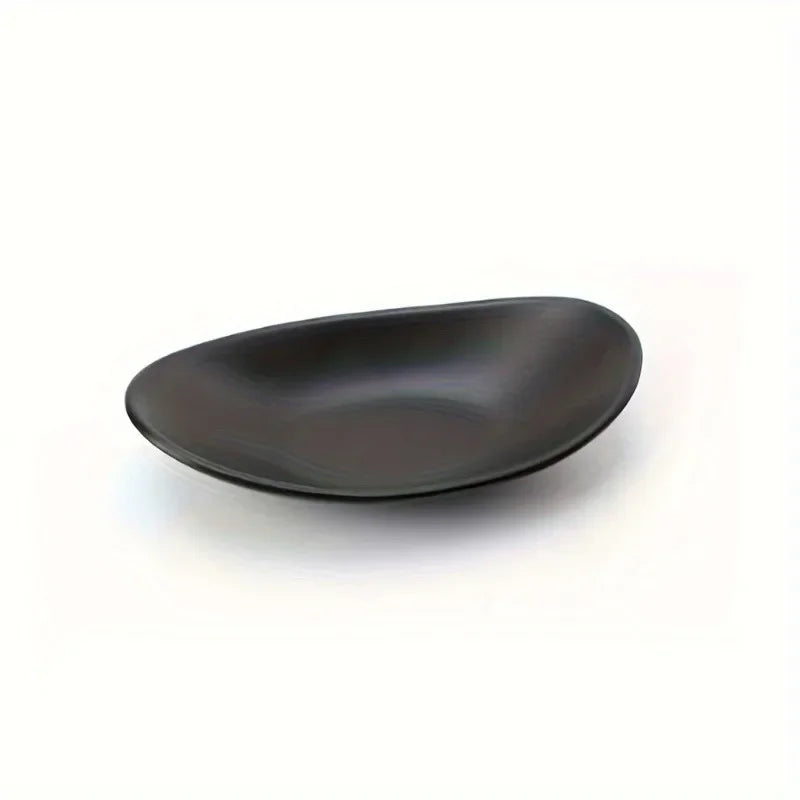 Oval Black Jewelry & Key Tray
