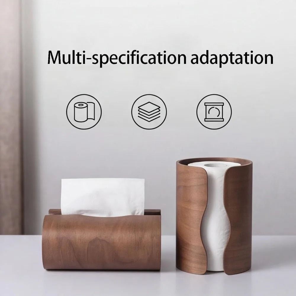 Natural Wood Tissue Box Holder