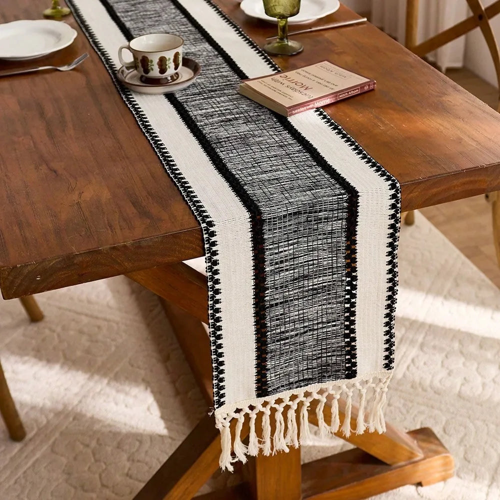 Boho Striped Table Runner