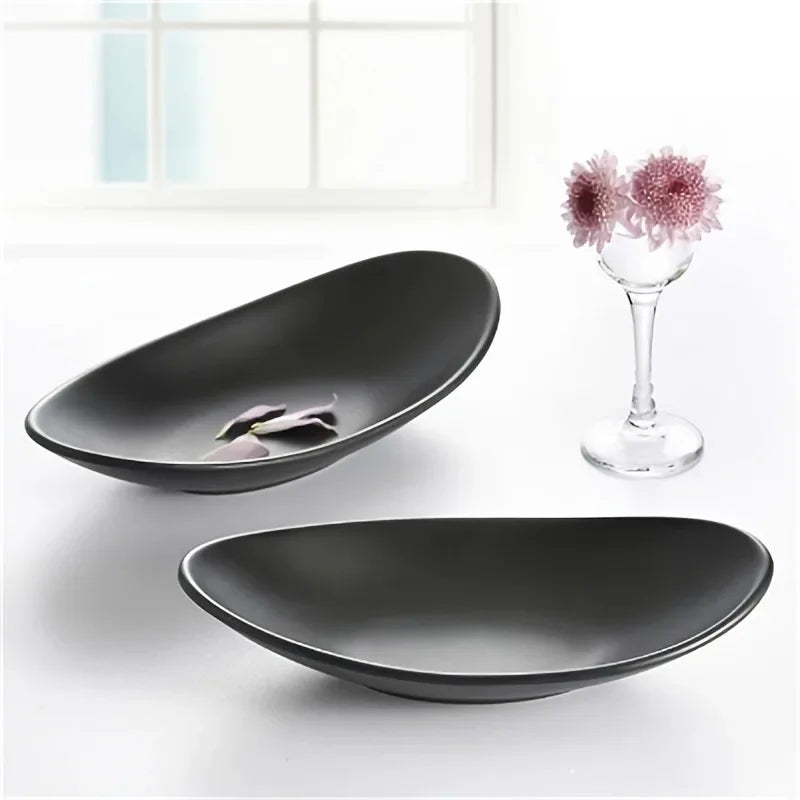 Oval Black Jewelry & Key Tray