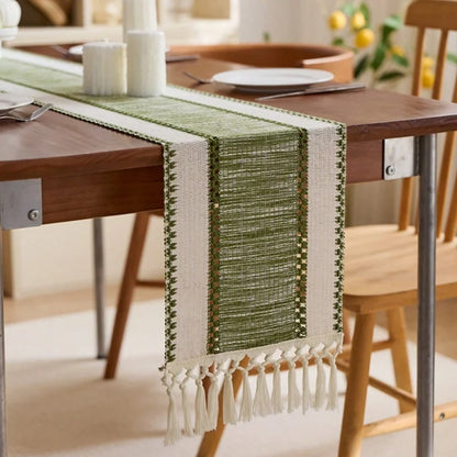 Boho Striped Table Runner