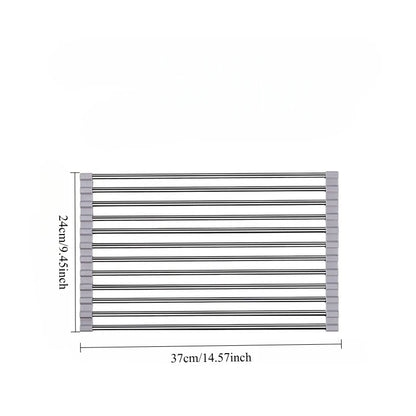 Foldable Stainless Steel Roll-Up Dish Rack