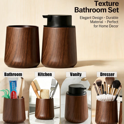 Soap Dispenser & Cup Organizer Set