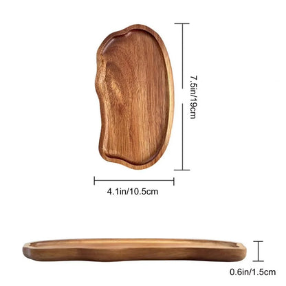 Cloud-Shaped Wooden Tea Tray