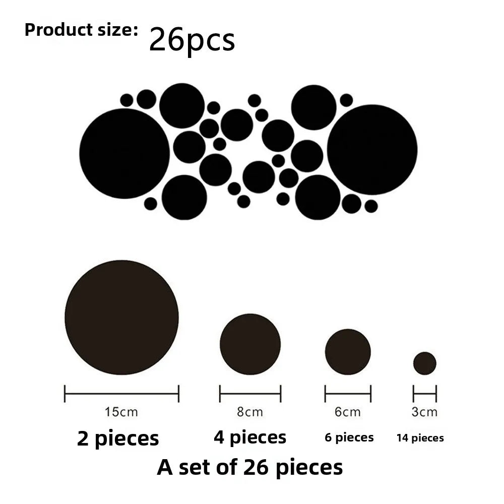 3D Acrylic Mirror Wall Stickers Set