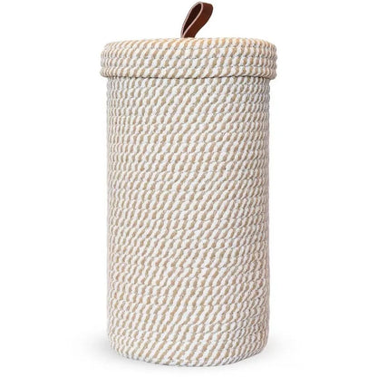 Woven Toilet Paper Stand with Storage Lid
