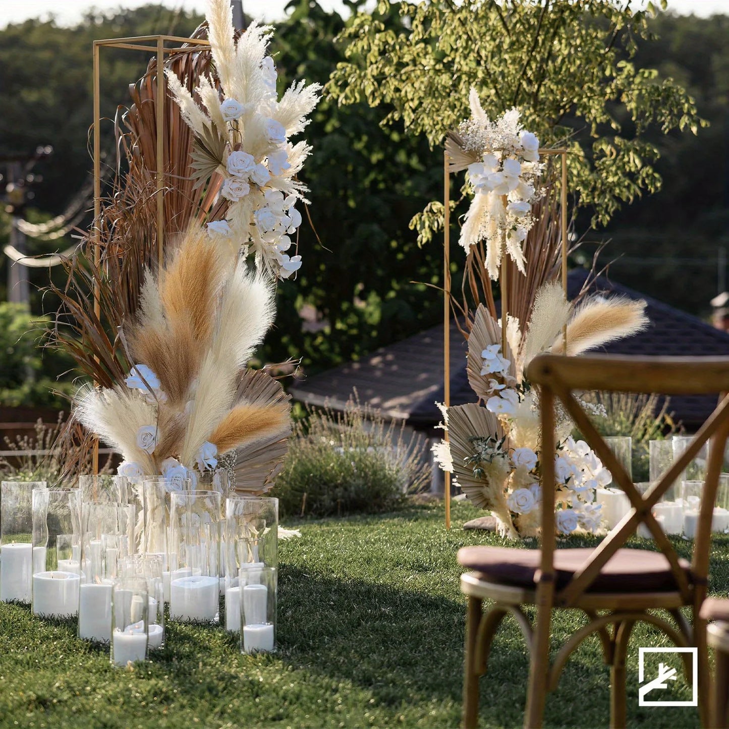 Artificial Pampas Grass Stems, 6pc